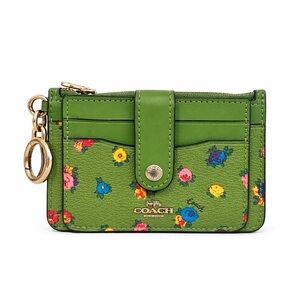 COACH Attachment Card Case in Mini Vintage Rose Print C9933)